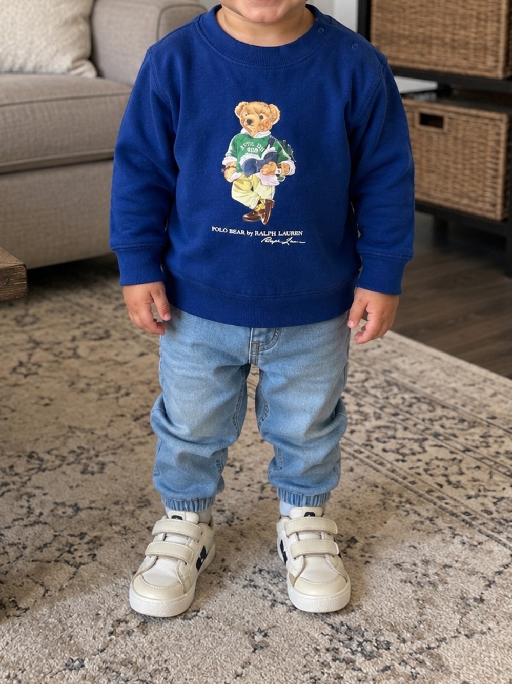 Royal blue Polo Bear Fleece Sweatshirt by Ralph Lauren